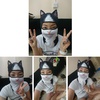 image:imageWTACTFUL 3D Animal Ears Balaclava Breathable Face Mask for Halloween British Bicolor Cat Meb18