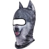 image:imageWTACTFUL 3D Animal Ears Balaclava Breathable Face Mask for HalloweenGray Coyote Meb10