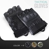 image:imageWTACTFUL Fingerless Tactical Gloves Men Women Breathable Reinforced PalmBlack  Fingerless