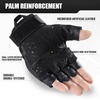 image:imageWTACTFUL Fingerless Tactical Gloves Men Women Breathable Reinforced PalmBlack  Fingerless