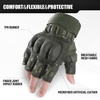 image:imageWTACTFUL Fingerless Tactical Gloves Men Women Breathable Reinforced PalmGreen  Fingerless