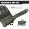 image:imageWTACTFUL Fingerless Tactical Gloves Men Women Breathable Reinforced PalmGreen  Fingerless