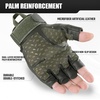 image:imageWTACTFUL Fingerless Tactical Gloves Men Women Breathable Reinforced PalmGreen  Fingerless