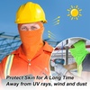 image:imageWTACTFUL Summer Balaclava Face Mask Men UPF50 Breathable Sun ProtectionFluorescent Orange 3pcs