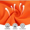 image:imageWTACTFUL Summer Balaclava Face Mask Men UPF50 Breathable Sun ProtectionFluorescent Orange 3pcs