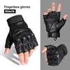 image:imageWTACTFUL Tactical Fingerless Gloves Men Women Breathable AntiSlip Black