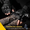 image:imageWTACTFUL Tactical Fingerless Gloves Men Women Breathable AntiSlip Black