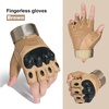 image:imageWTACTFUL Tactical Fingerless Gloves Men Women Breathable AntiSlip Brown