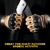 image:imageWTACTFUL Tactical Fingerless Gloves Men Women Breathable AntiSlip Brown