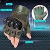 image:imageWTACTFUL Tactical Fingerless Gloves Men Women Breathable AntiSlip Green