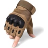 image:imageWTACTFUL Tactical Fingerless Gloves Men Women Breathable AntiSlipBrown