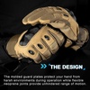 image:imageWTACTFUL Tactical Gloves Men Women Touchscreen Reinforced PalmFull Finger Brown