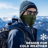 image:imageWTACTFUL Winter Neck Warmer Face Mask Windproof Breathable AntiFogAll Black  Green