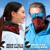image:imageWTACTFUL Winter Neck Warmer Face Mask Windproof Breathable AntiFogBlack  Red