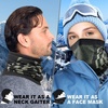 image:imageWTACTFUL Winter Neck Warmer Face Mask Windproof Breathable AntiFogGreen