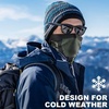 image:imageWTACTFUL Winter Neck Warmer Face Mask Windproof Breathable AntiFogGreen