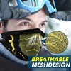 image:imageWTACTFUL Winter Neck Warmer Half Face Mask Windproof Thermal AntiFogBlack  Yellow