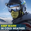image:imageWTACTFUL Winter Neck Warmer Half Face Mask Windproof Thermal AntiFogBlack  Yellow