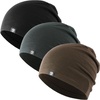 image:imageWTACTFUL 3Pack Soft Viscose Slouchy Beanie Skull Caps for Men and WomenBlackgraybrown