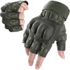 image:imageWTACTFUL Fingerless Tactical Gloves Men Women Breathable Reinforced PalmGreen  Fingerless