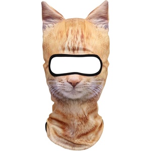 image:imageWTACTFUL 3D Animal Ears Balaclava Breathable Face Mask for HalloweenCat Meb19
