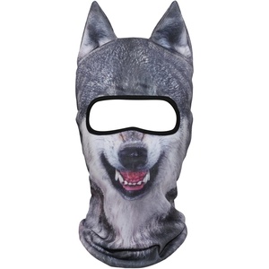 image:imageWTACTFUL 3D Animal Ears Balaclava Breathable Face Mask for HalloweenGray Coyote Meb10