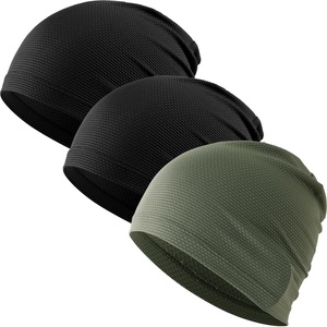 image:imageWTACTFUL 3Pack Breathable Cooling Skull Cap for Men Women Thin BeanieBlackblackdeep Green