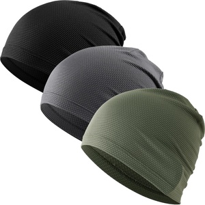 image:imageWTACTFUL 3Pack Breathable Cooling Skull Cap for Men Women Thin BeanieBlackgraydeep Green