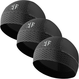 image:imageWTACTFUL 3Pack Breathable Mesh Skull Cap Helmet Liner for Men Women SummerBlackblackblack