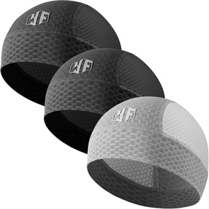 image:imageWTACTFUL 3Pack Breathable Mesh Skull Cap Helmet Liner for Men Women SummerBlackblackgray