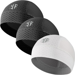 image:imageWTACTFUL 3Pack Breathable Mesh Skull Cap Helmet Liner for Men Women SummerBlackblackwhite