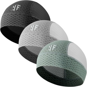 image:imageWTACTFUL 3Pack Breathable Mesh Skull Cap Helmet Liner for Men Women SummerBlackgraygreen