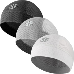 image:imageWTACTFUL 3Pack Breathable Mesh Skull Cap Helmet Liner for Men Women SummerBlackgraywhite