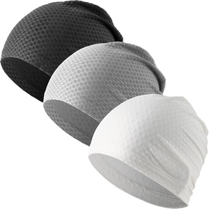 image:imageWTACTFUL 3Pack Lightweight Cooling Skull Cap for Men amp Women Summer Blackgraywhite
