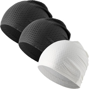 image:imageWTACTFUL 3Pack Lightweight Cooling Skull Cap for Men amp Women SummerBlackblackwhite