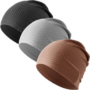 image:imageWTACTFUL 3Pack Lightweight Cooling Skull Cap for Men amp Women SummerBlackgrayred