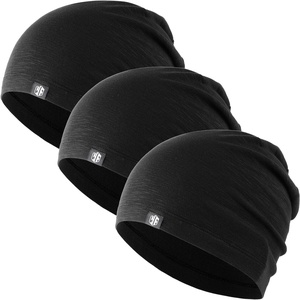 image:imageWTACTFUL 3Pack Soft Viscose Slouchy Beanie Skull Caps for Men and WomenBlackblackblack