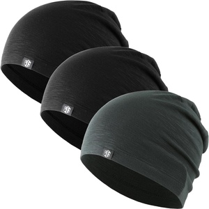 image:imageWTACTFUL 3Pack Soft Viscose Slouchy Beanie Skull Caps for Men and WomenBlackblackgray