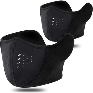 image:imageWTACTFUL Breathable Half Face Mask for Men Women Warm Thermal Balaclava2Pack Black