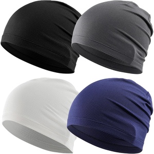image:imageWTACTFUL Cooling Breathable Skull Cap Men Women Sweat Wicking 124 PackA1 Black  Gray  White  Blue