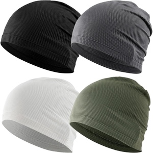 image:imageWTACTFUL Cooling Breathable Skull Cap Men Women Sweat Wicking 124 PackA1 Black  Gray  White  Green