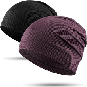 image:imageWTACTFUL Cooling Breathable Skull Cap Men Women Sweat Wicking 124 PackBlack  Deep Purple