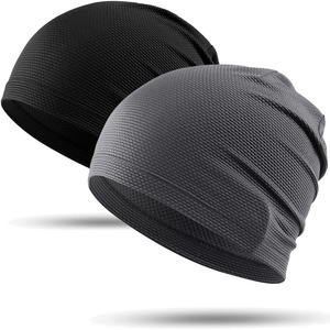 image:imageWTACTFUL Cooling Breathable Skull Cap Men Women Sweat Wicking 124 PackBlack  Gray