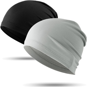 image:imageWTACTFUL Cooling Breathable Skull Cap Men Women Sweat Wicking 124 PackBlack  Light Gray