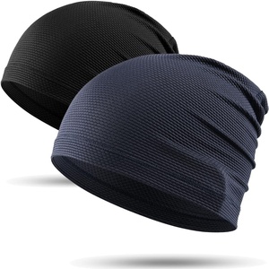 image:imageWTACTFUL Cooling Breathable Skull Cap Men Women Sweat Wicking 124 PackBlack  Navy Blue