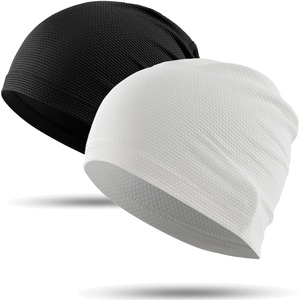 image:imageWTACTFUL Cooling Breathable Skull Cap Men Women Sweat Wicking 124 PackBlack  White