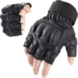 image:imageWTACTFUL Fingerless Tactical Gloves Men Women Breathable Reinforced PalmBlack  Fingerless