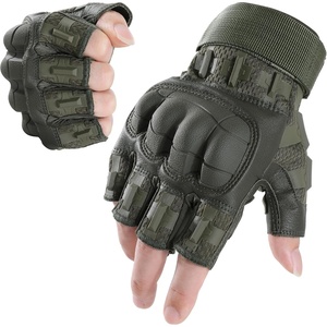 image:imageWTACTFUL Fingerless Tactical Gloves Men Women Breathable Reinforced PalmGreen  Fingerless