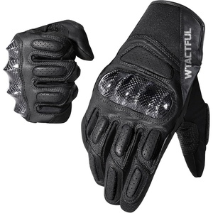 image:imageWTACTFUL Goatskin Carbon Motorcycle Gloves Touchscreen Men Women Black