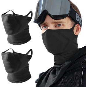 image:imageWTACTFUL Ski Mask Neck Gaiter Warmer Balaclava Half Face Mask Men WomenExtra Long Style  BlackBlack